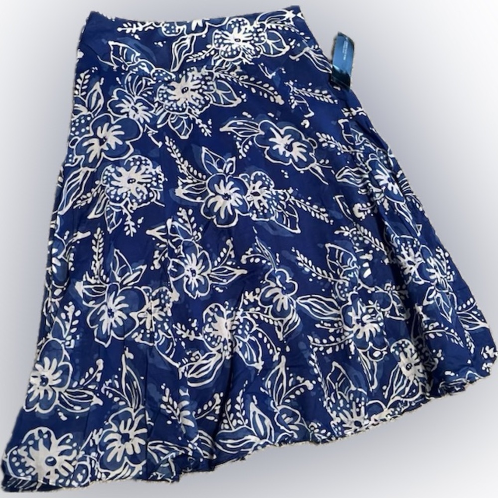 JONES OF NY signature petite skirt Aegean in Batik blue NWT